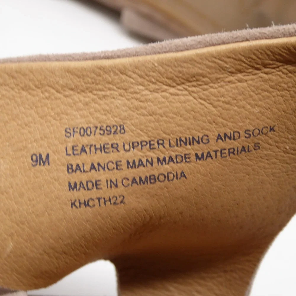 Sofft Womens Camille Heeled Wraparound Sandals Taupe Suede Block Heel 9M